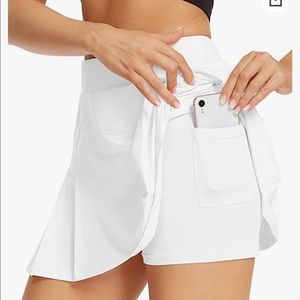 White tennis skirt
